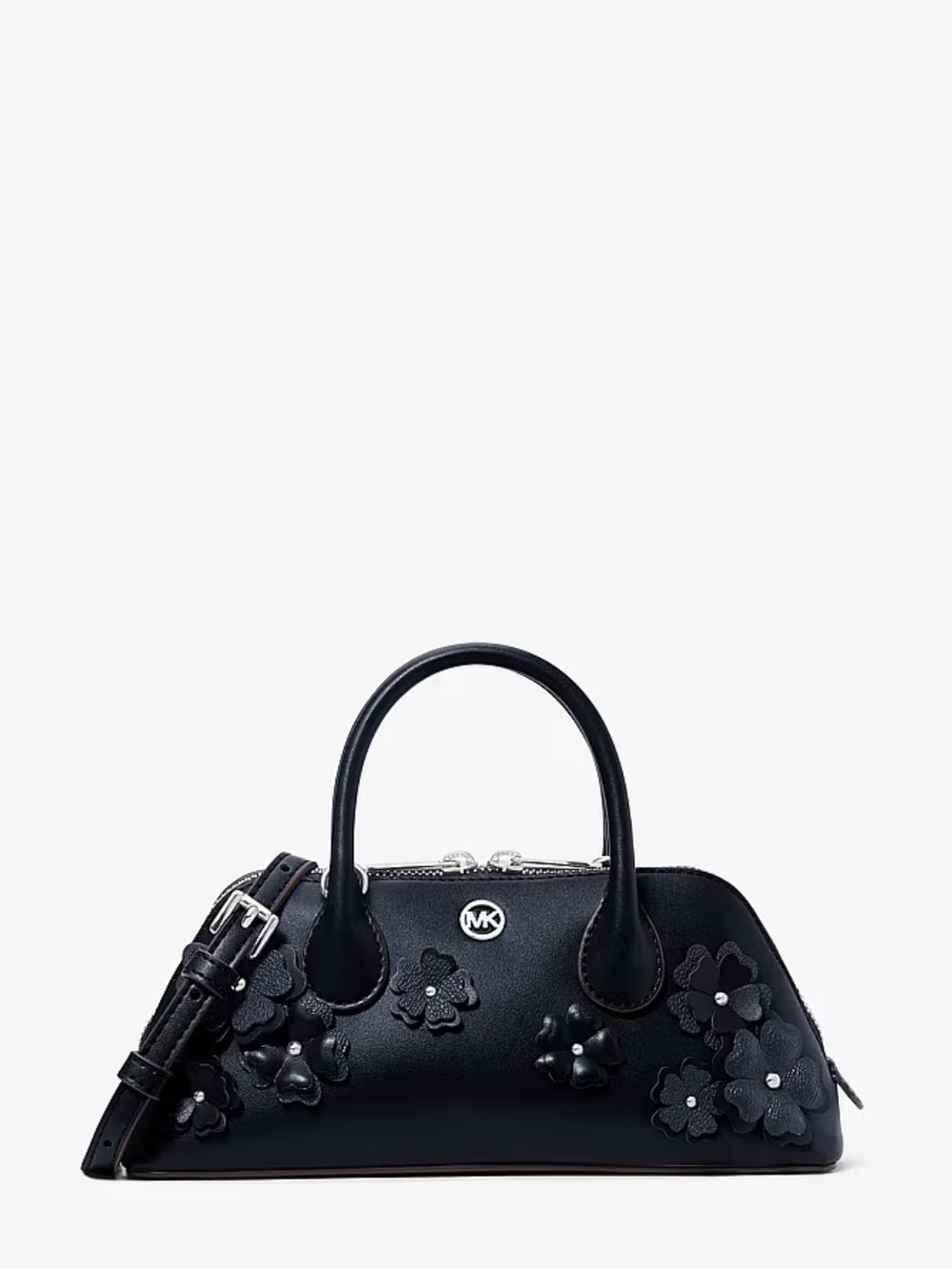 Michael Kors Petra Small Floral Embellished Crossbody Bag Navy - Picture 2 of 5